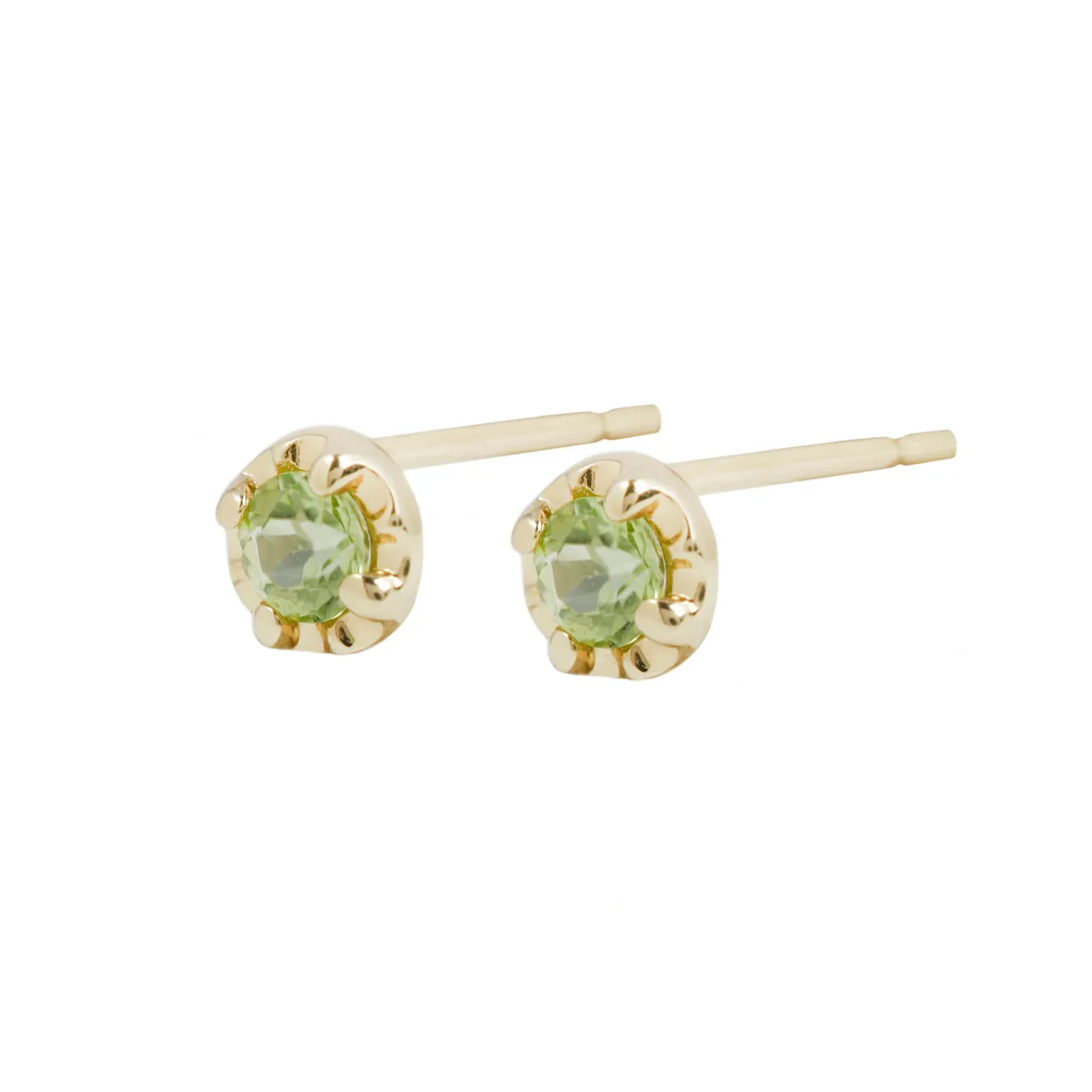 Peridot prong studs