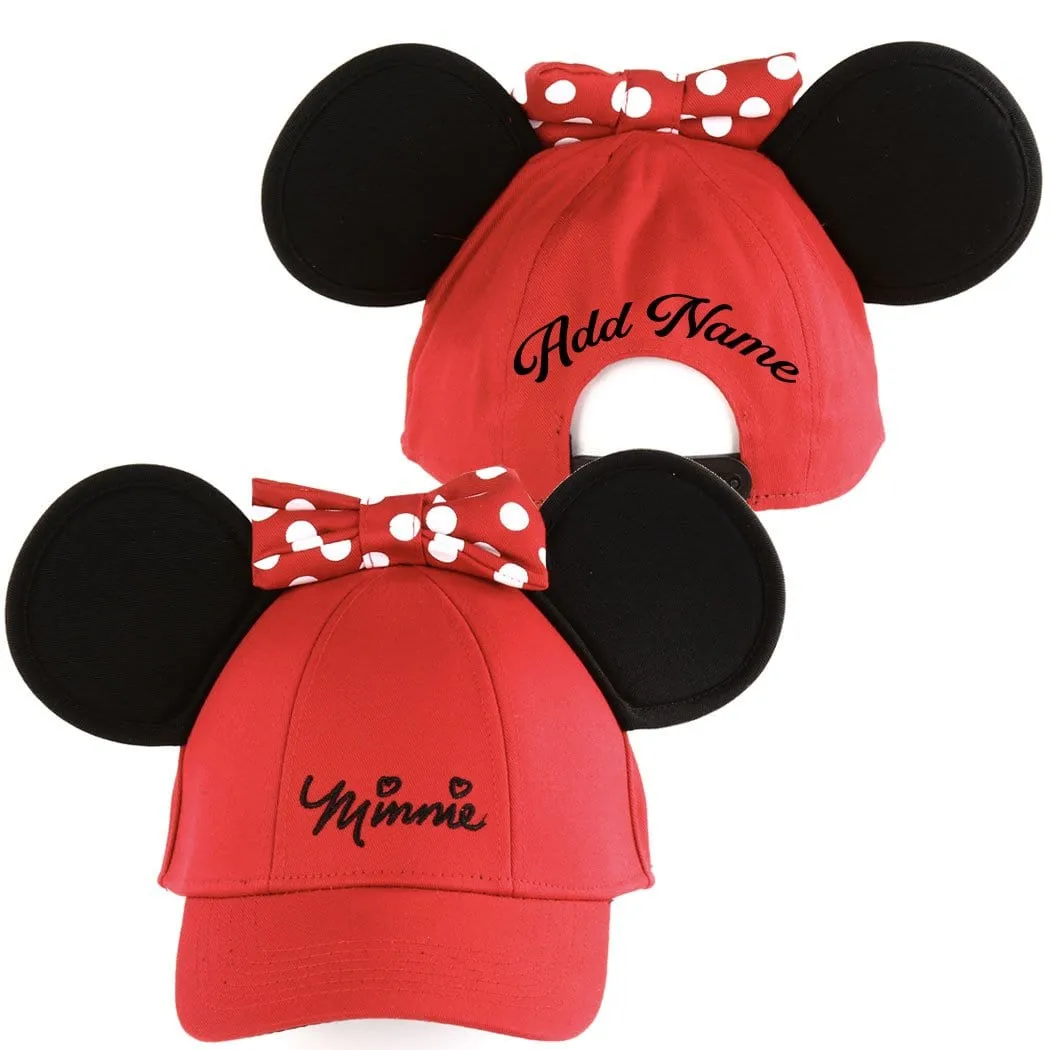 Personalized Disney Kid's Baseball Cap with 3D Ears - Minnie Mouse