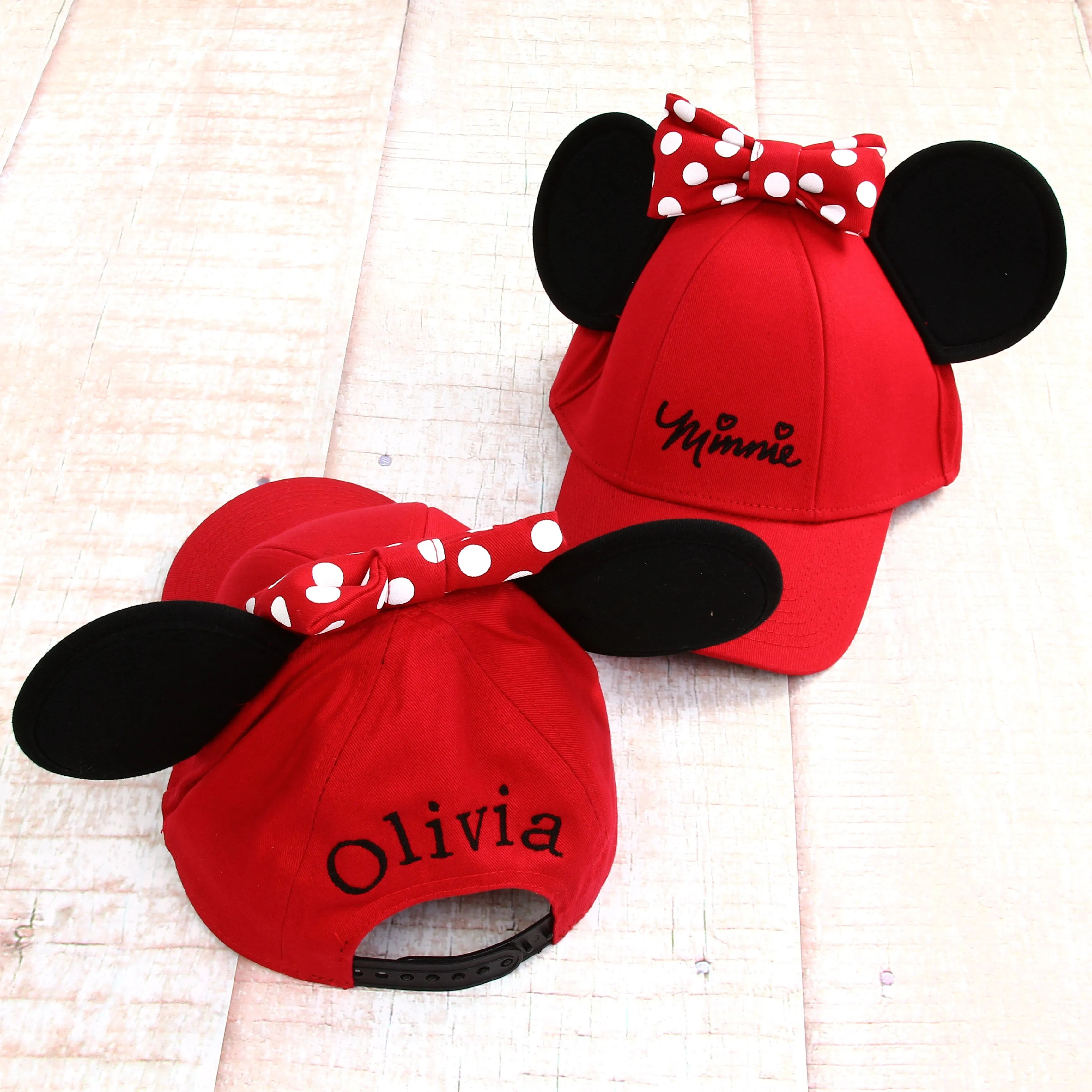 Personalized Disney Kid's Baseball Cap with 3D Ears - Minnie Mouse