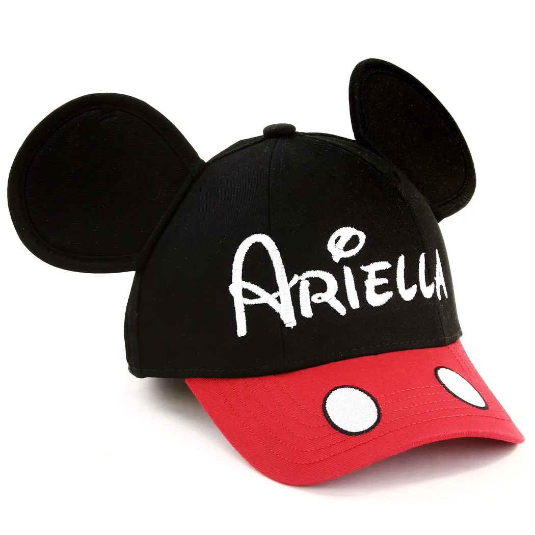 Personalized Kids or Adults Baseball Cap with 3D Ears - Mickey