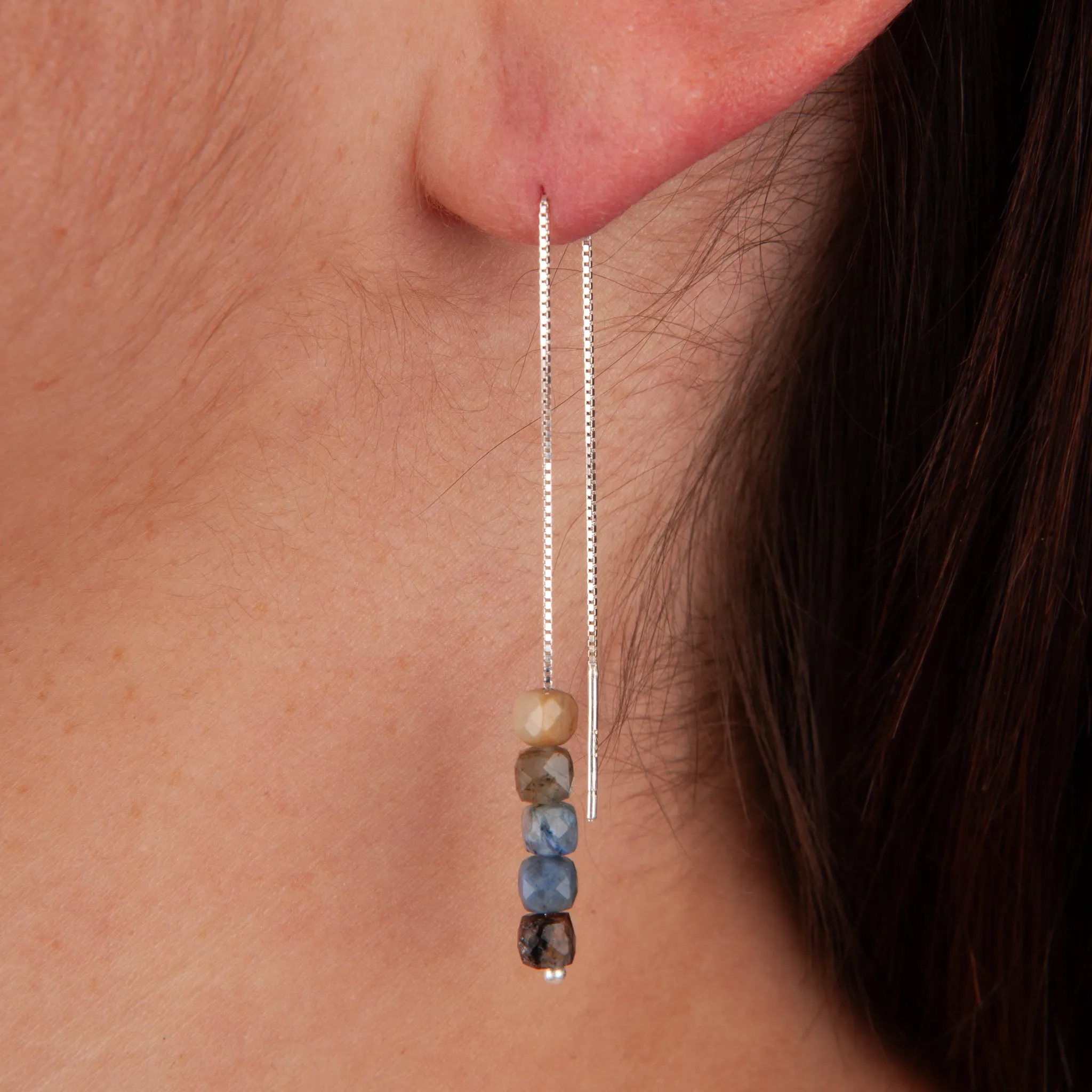 Pietersite Threader Earrings