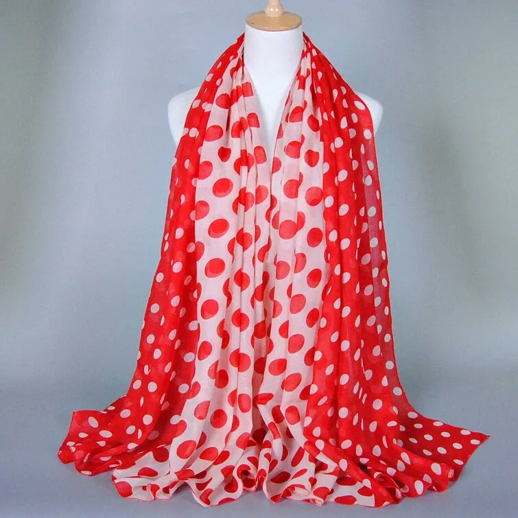 Polka Dot Oblong Scarf