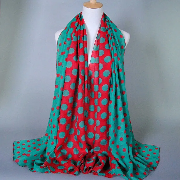 Polka Dot Oblong Scarf