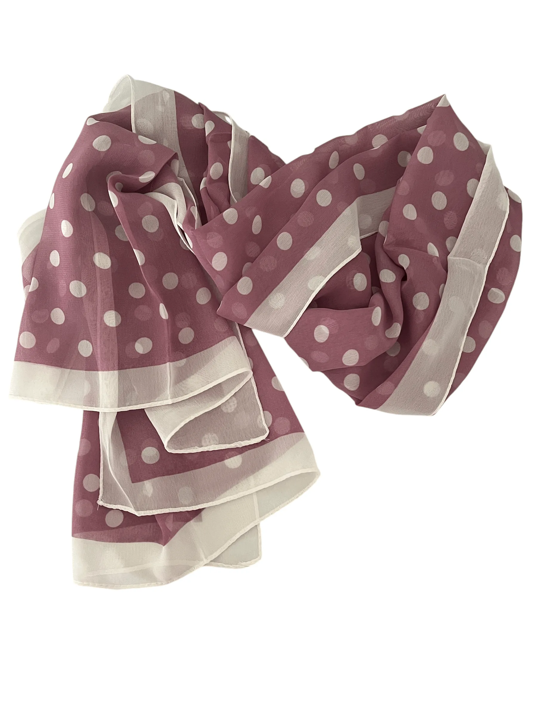 Polka Dot Scarf - Lilac Purple