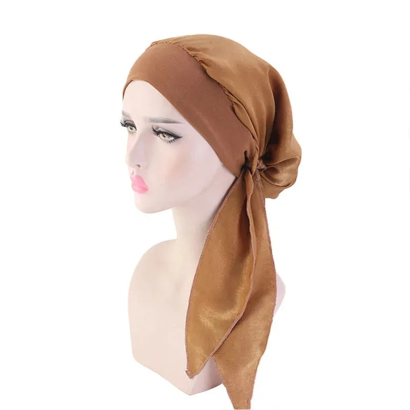 Pre-Tied Chiffon Floral Hijab Headscarf for Muslim Women