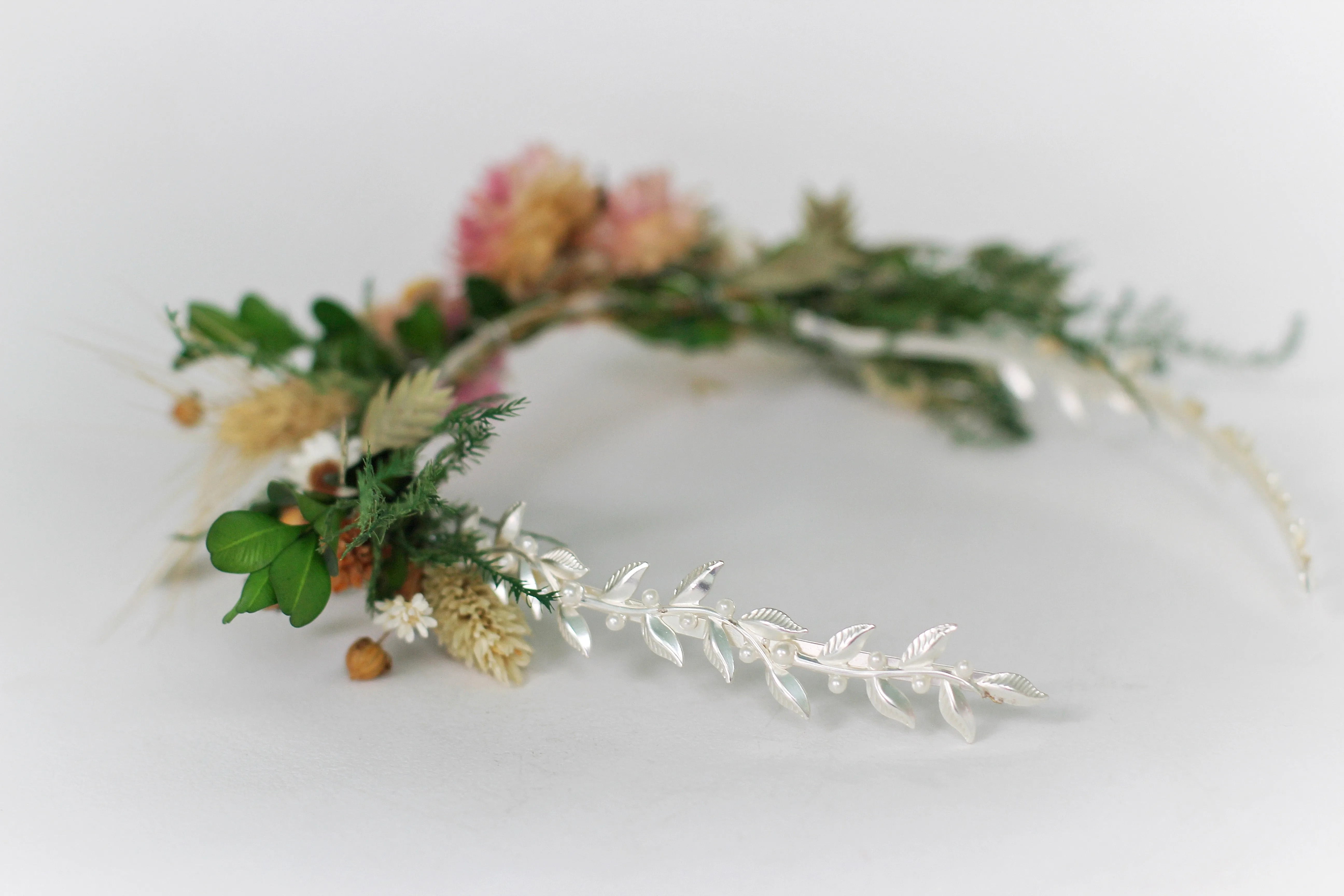 Preorder * Twigs & Pearls Goddess Crown With Dried Flowers