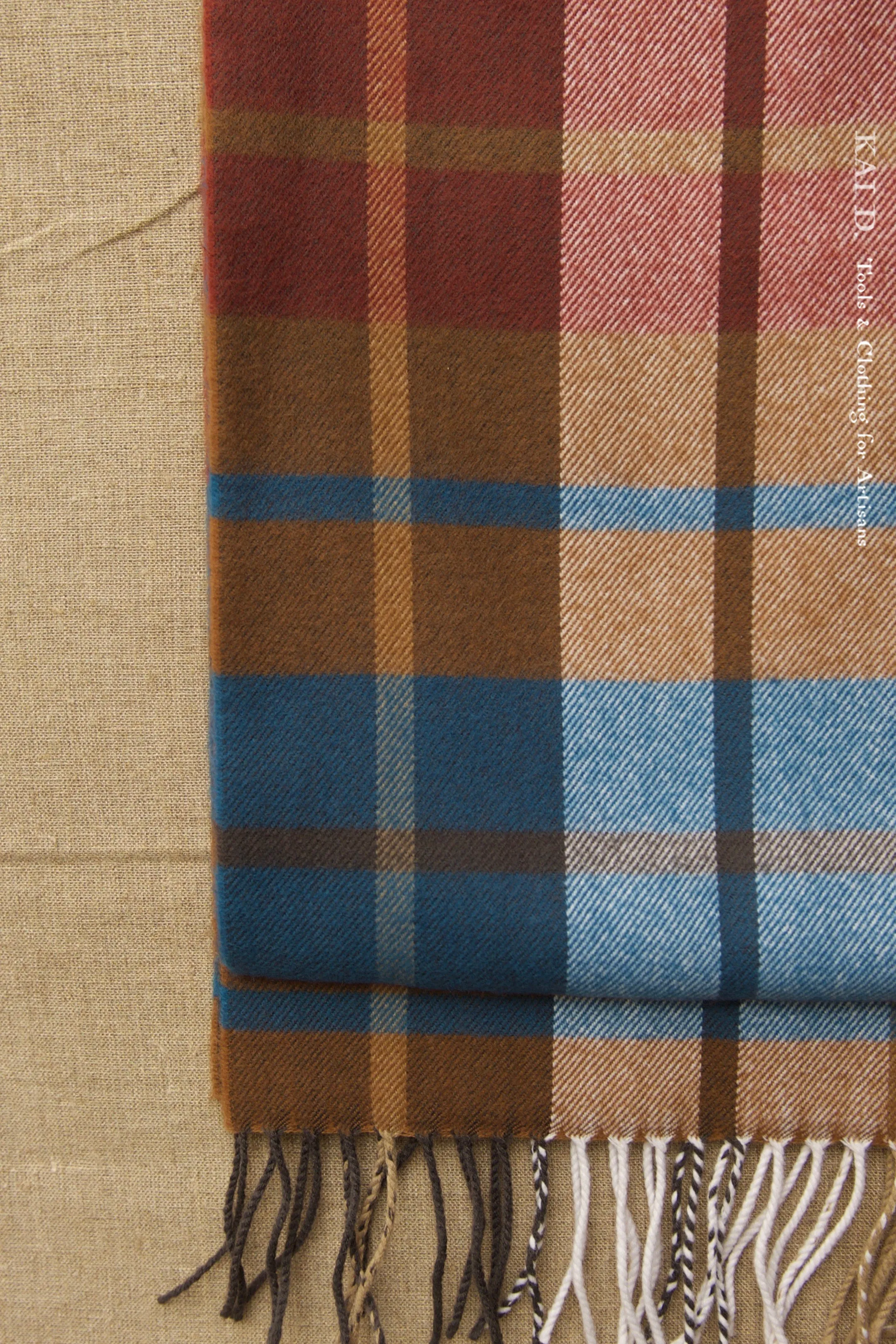 Pure Cashmere Wool Scarf - Colorful Plaid