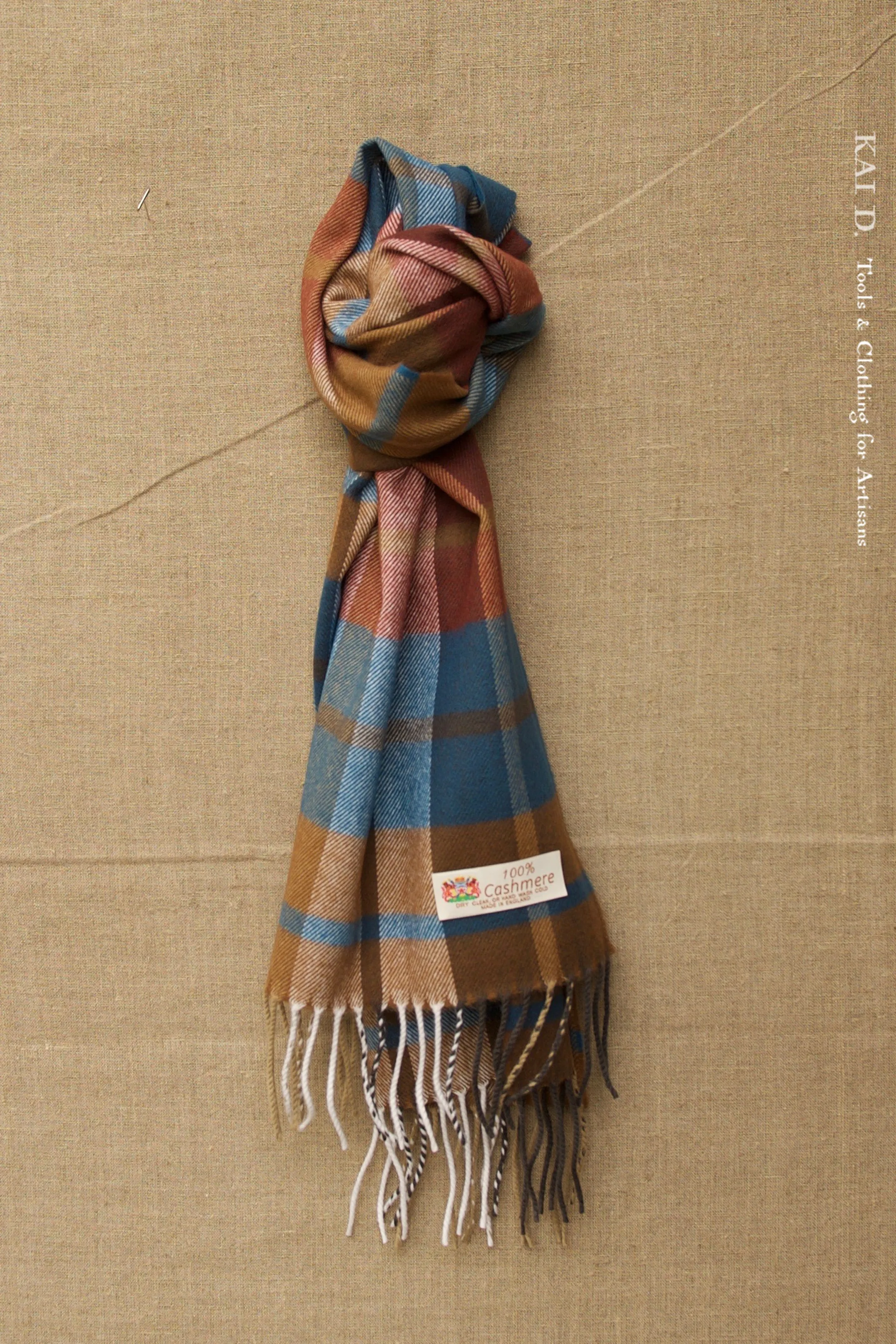 Pure Cashmere Wool Scarf - Colorful Plaid