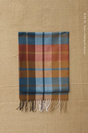 Pure Cashmere Wool Scarf - Colorful Plaid