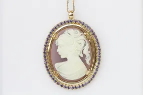 PURPLE Cameo Necklace