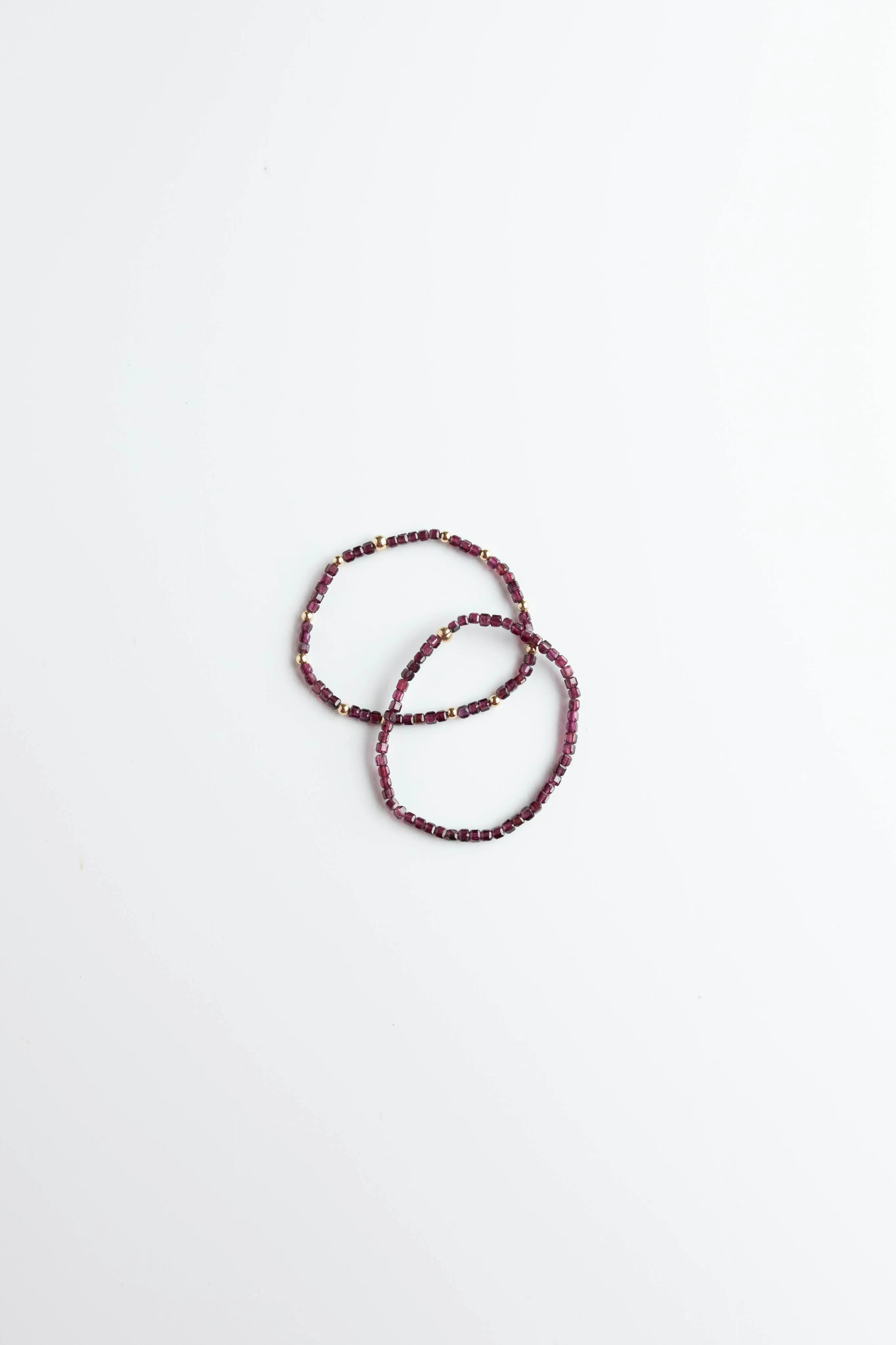 Purple Garnet Stretchy Bracelet