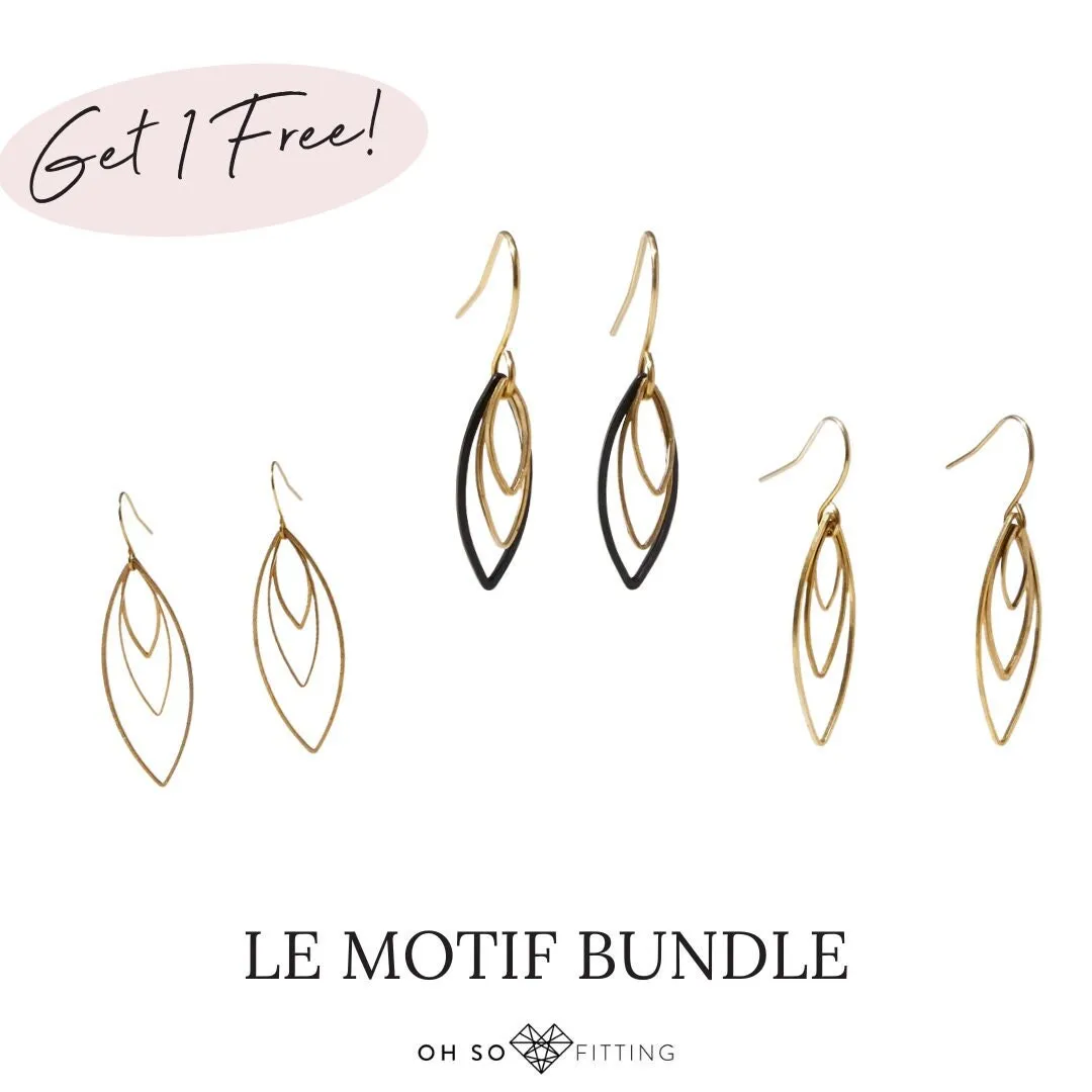 "Le Motif" Marquise Drop Earrings BUNDLE