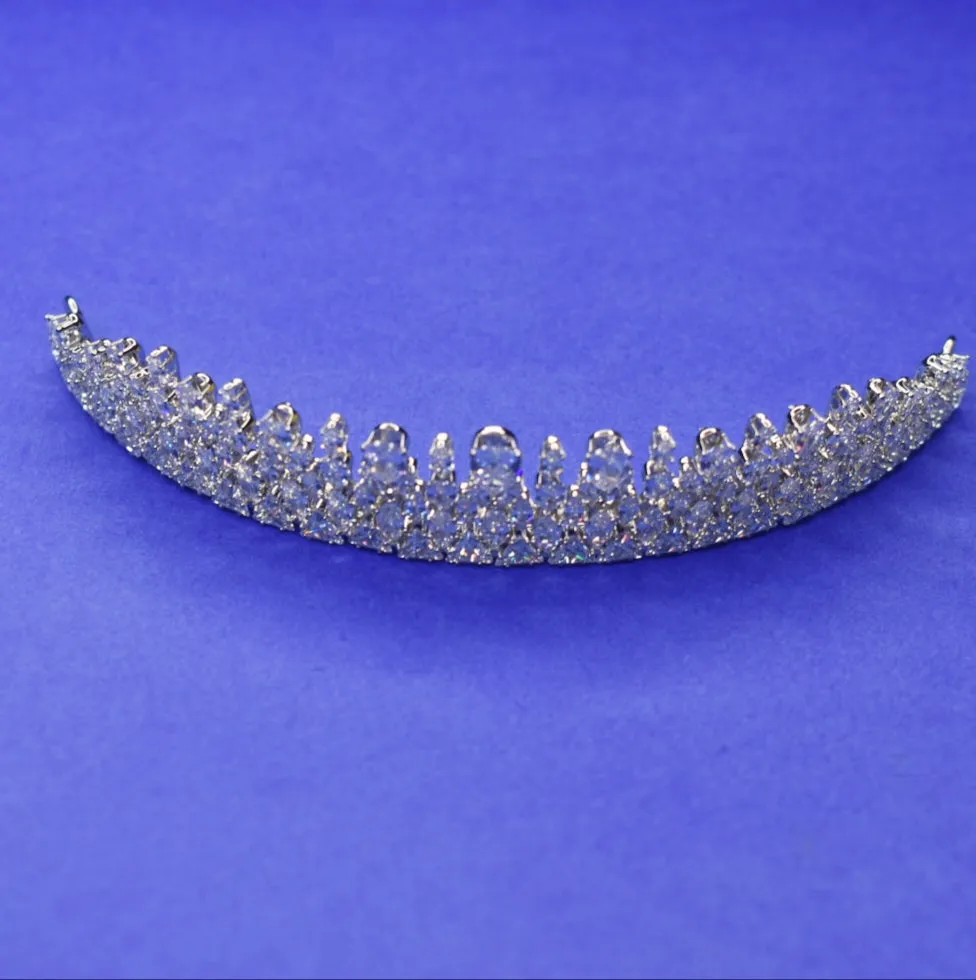 "Shine Bright Like a Birthday Queen: Exquisite American Diamond Tiara by Asp Fashion Jewellery"