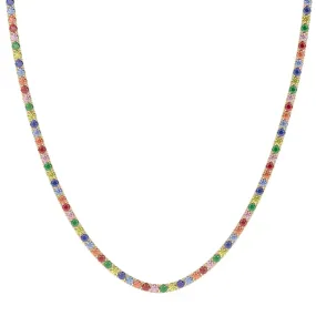 Rainbow Tennis Necklace