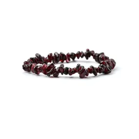 Red Garnet Chip Bracelet | Real Stone for Passion & Energy