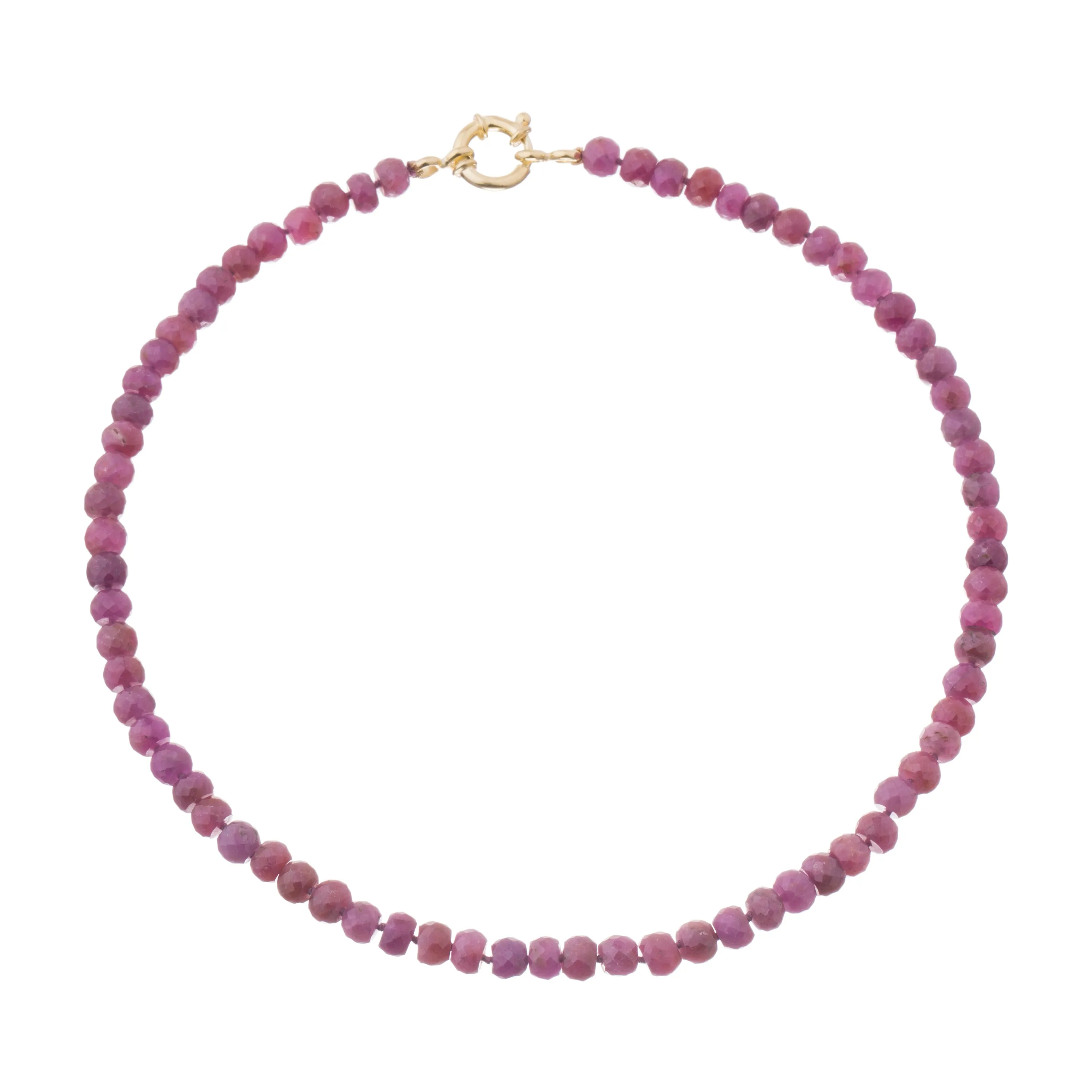 Rory Indian Ruby Necklace, Gold Vermeil