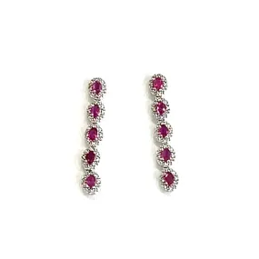 Ruby & Diamond Earrings