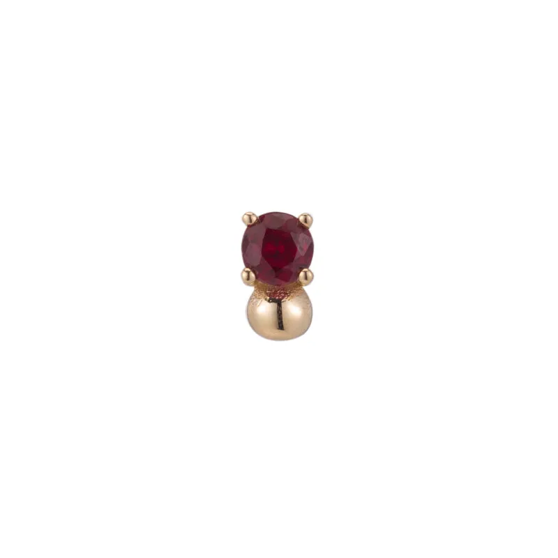 Ruby Ball Stud (Single) (ready to ship option)*