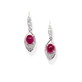 Ruby Diamond Earrings