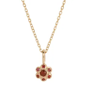 Ruby Flower Necklace (ready to ship option)*