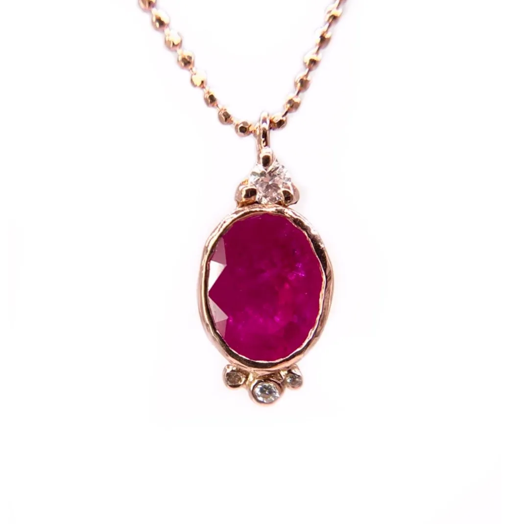 Ruby Oval Necklace