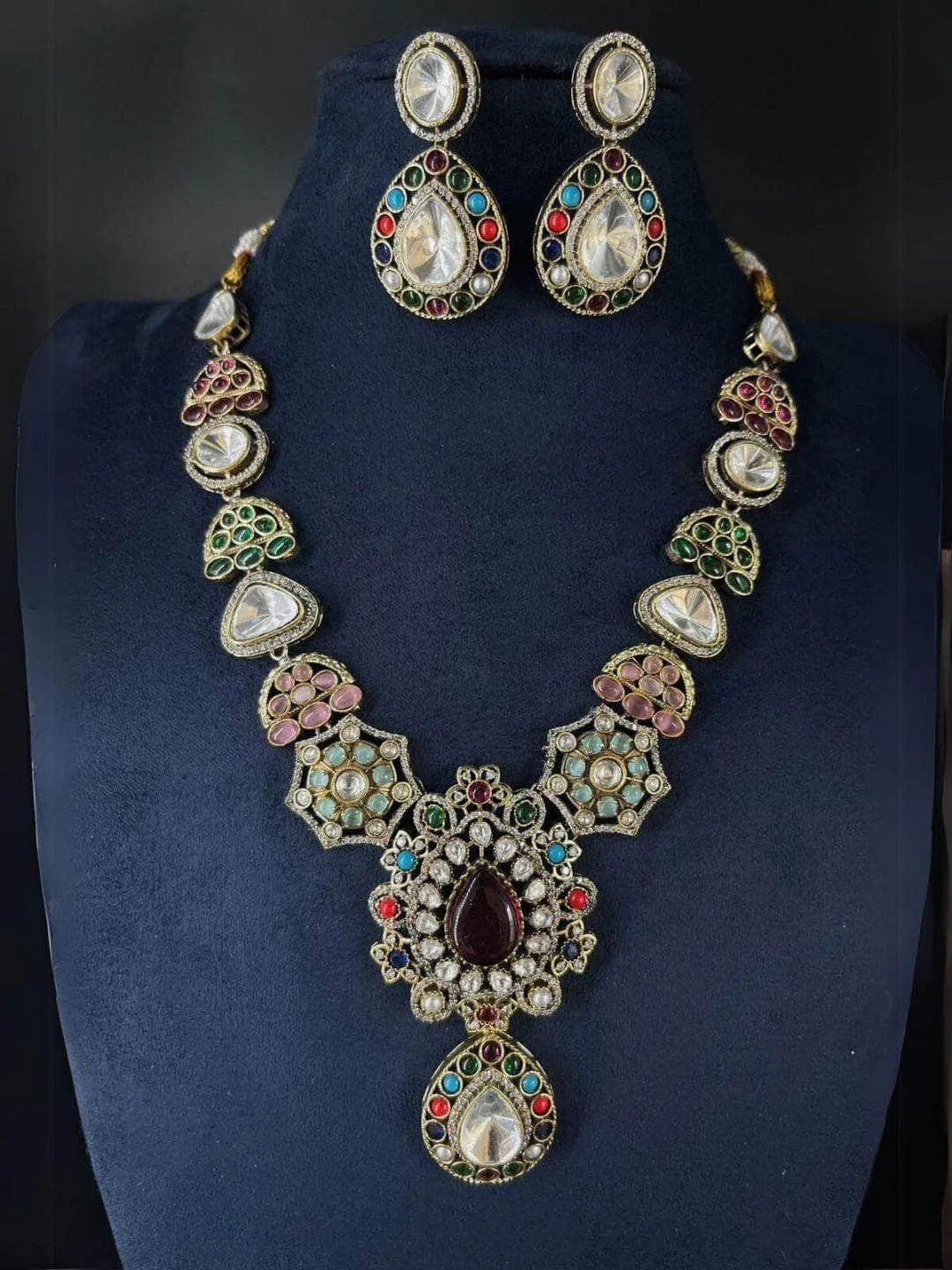 Ruby Polki Kundan Long Necklace