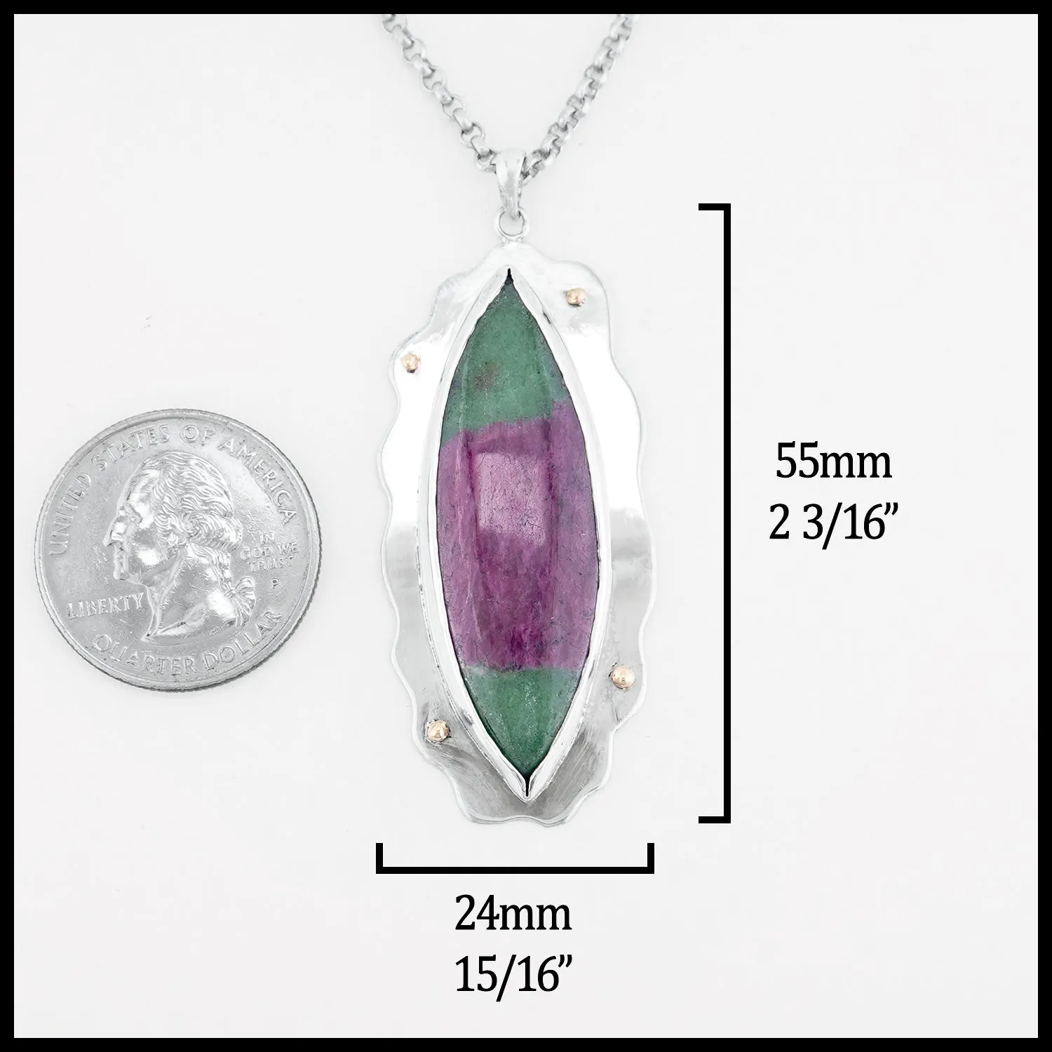 Ruby Zoisite Pendant