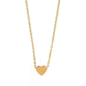 Sarah - Sliding Heart Necklace Stainless Steel