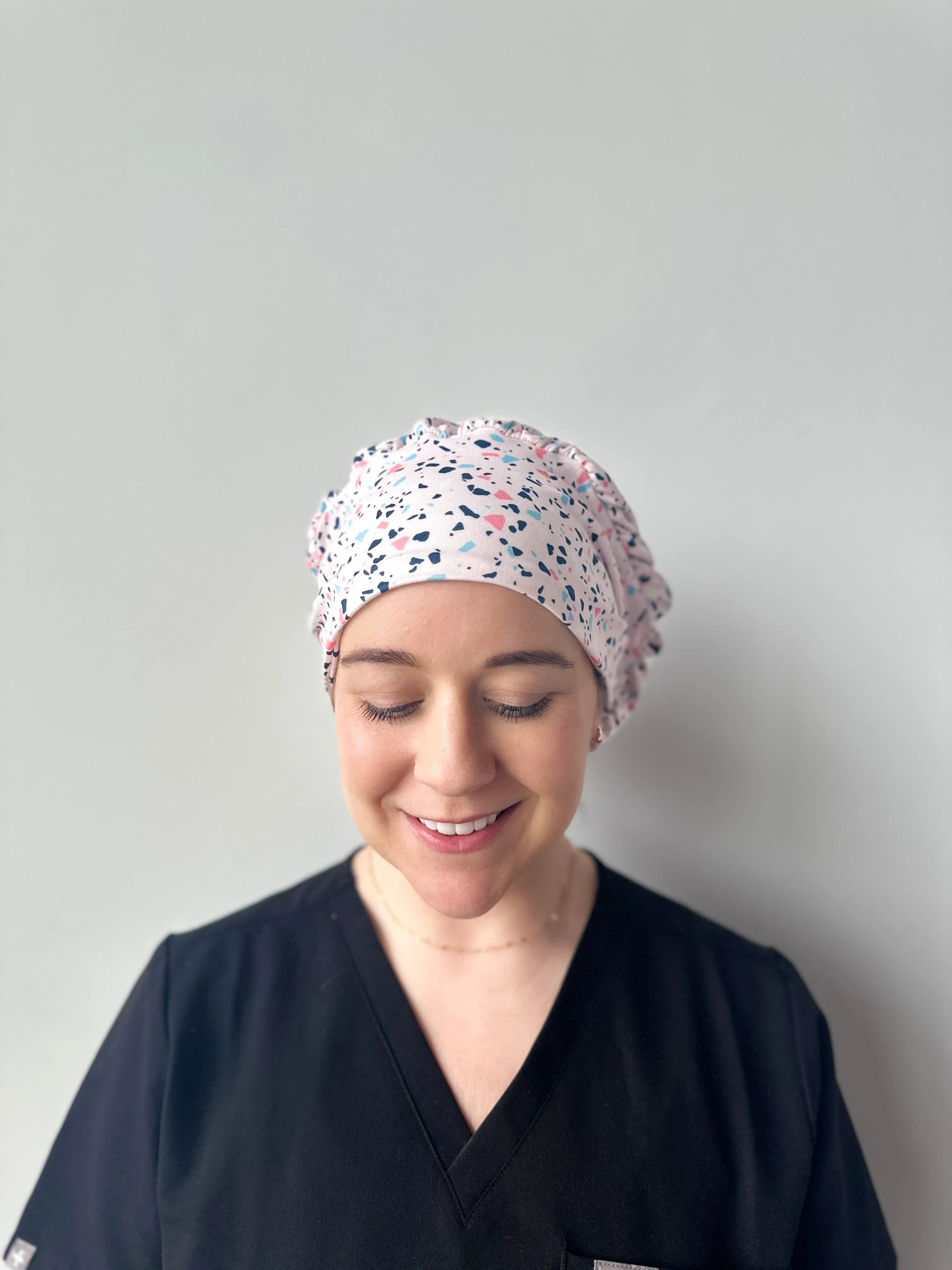 Scrub Hat - Pink Terrazzo