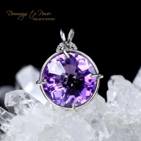 Siberian Purple Quartz Radiant Heart Pendant