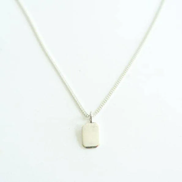 Silver initial Pendant