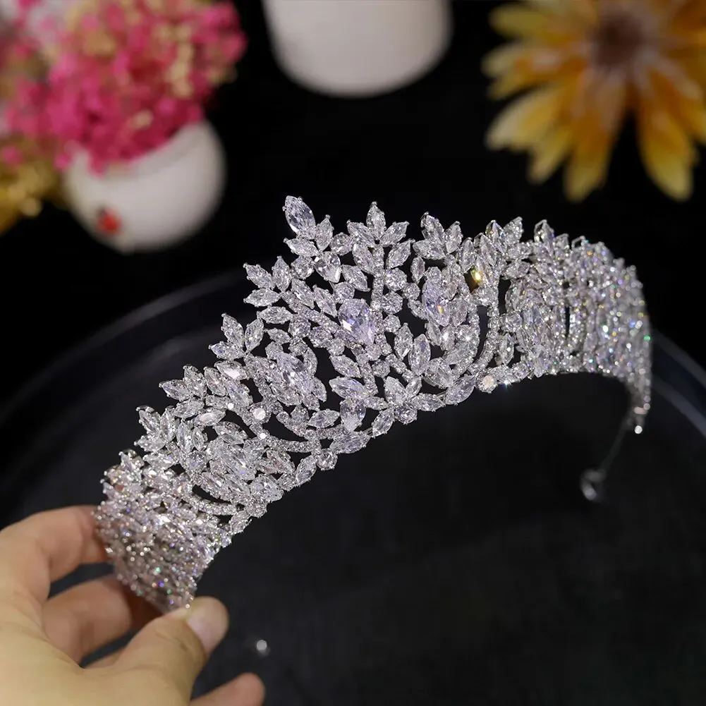 Silver Leaves Bridal Tiaras Crown