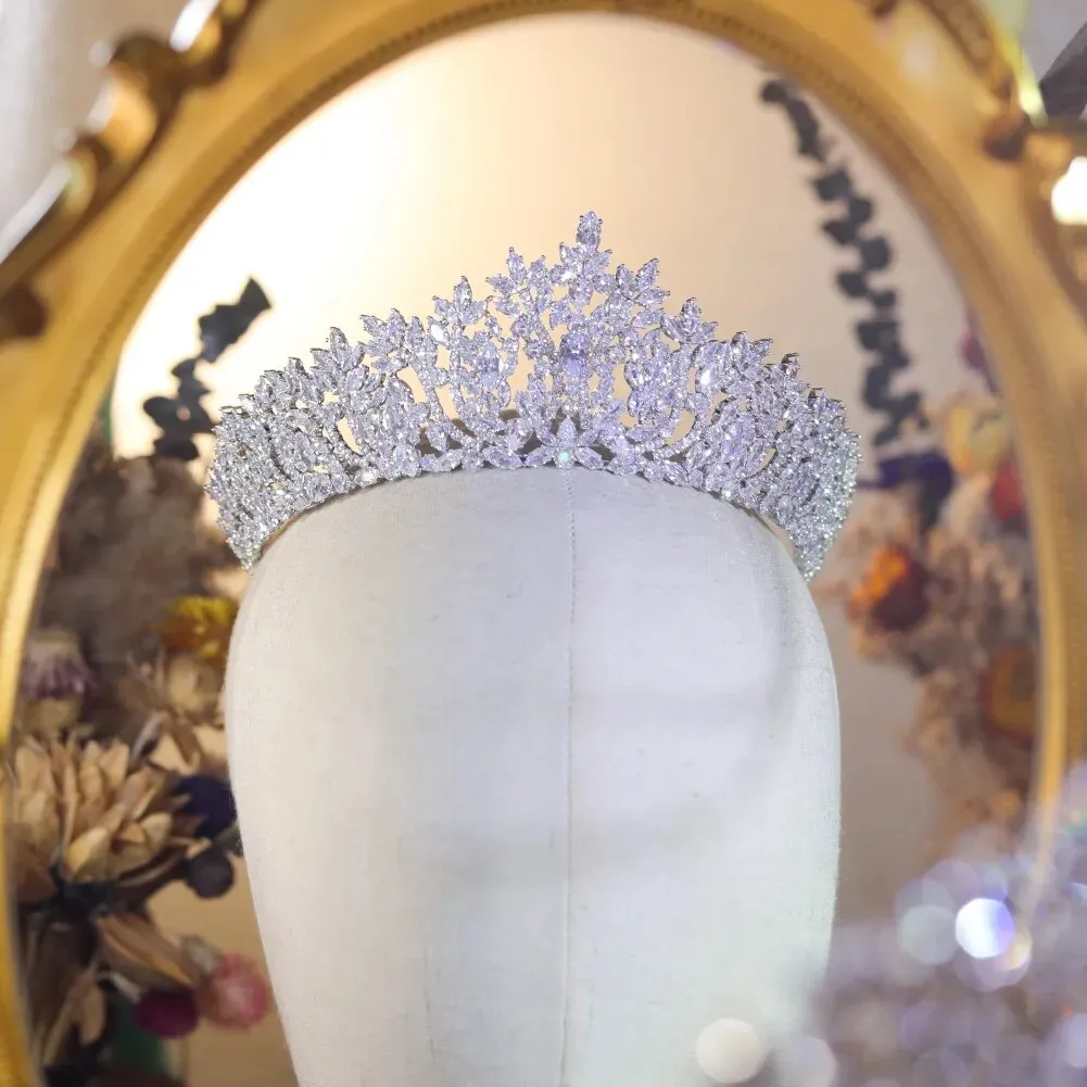 Silver Leaves Bridal Tiaras Crown