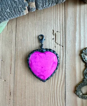 Soldered Fuchsia Heart Pendant