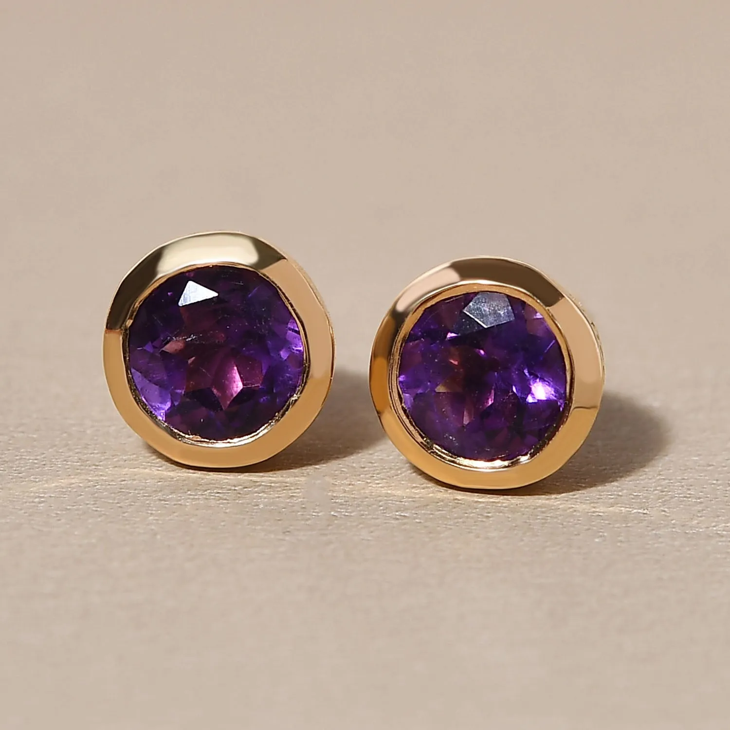 Solitaire Birthstone Stud Earrings