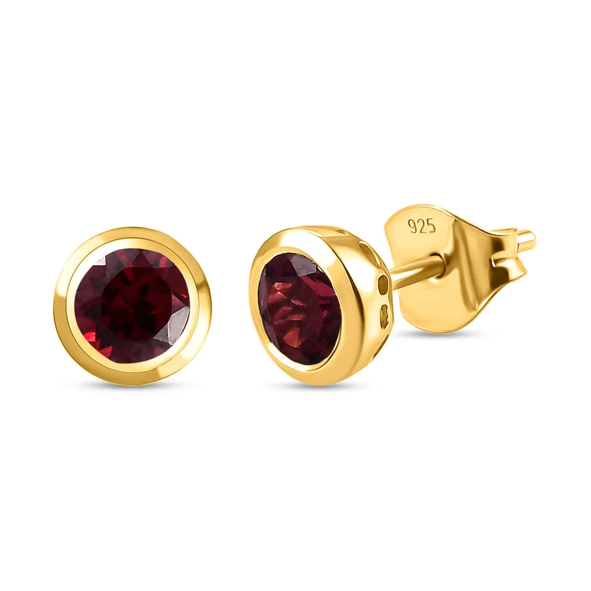 Solitaire Birthstone Stud Earrings