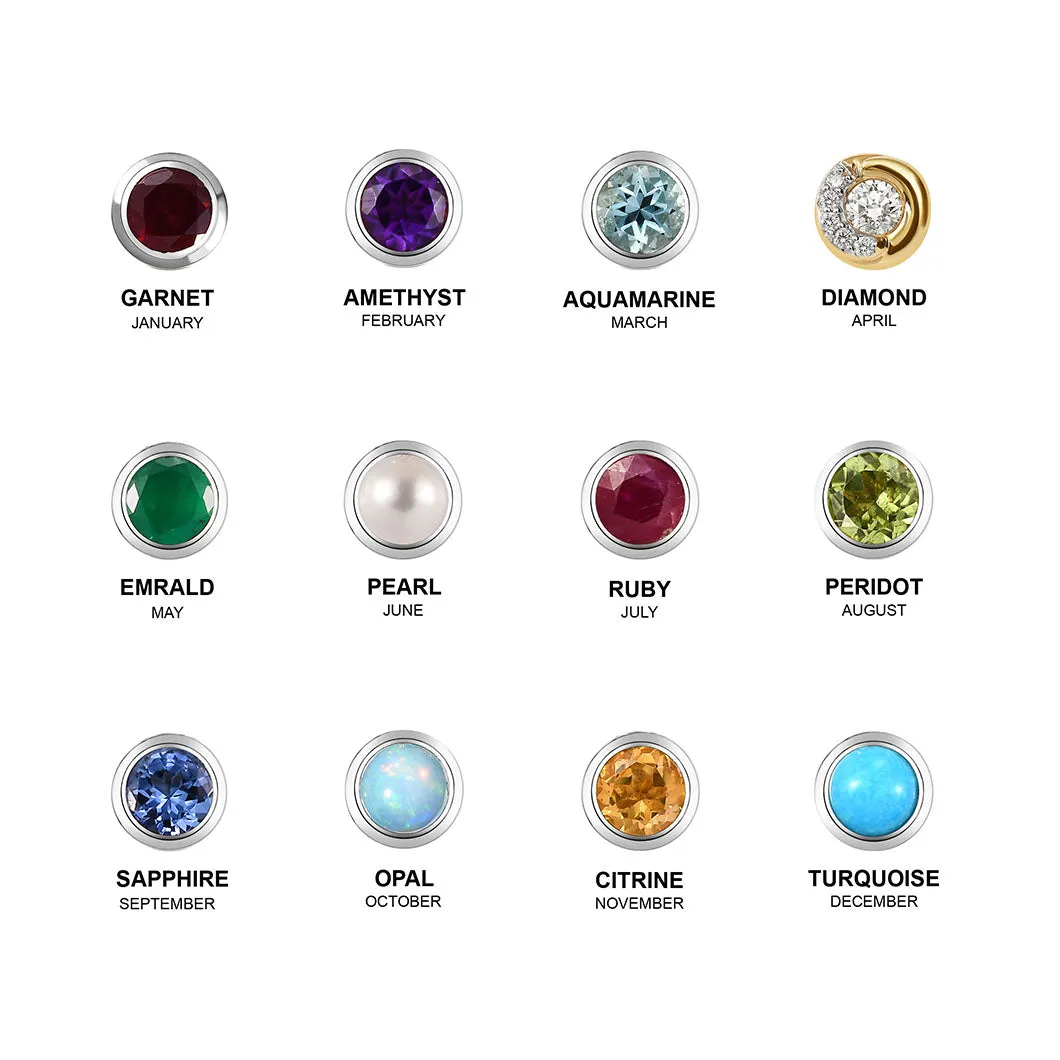 Solitaire Birthstone Stud Earrings