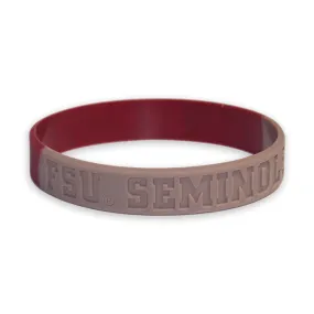 Spirit Products FSU Seminoles 2-Tone Silicone Bracelet - Garnet/Gold