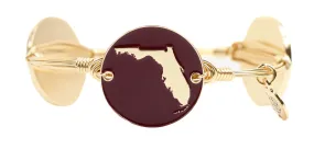 State of Florida Bangle Bracelet - Garnet