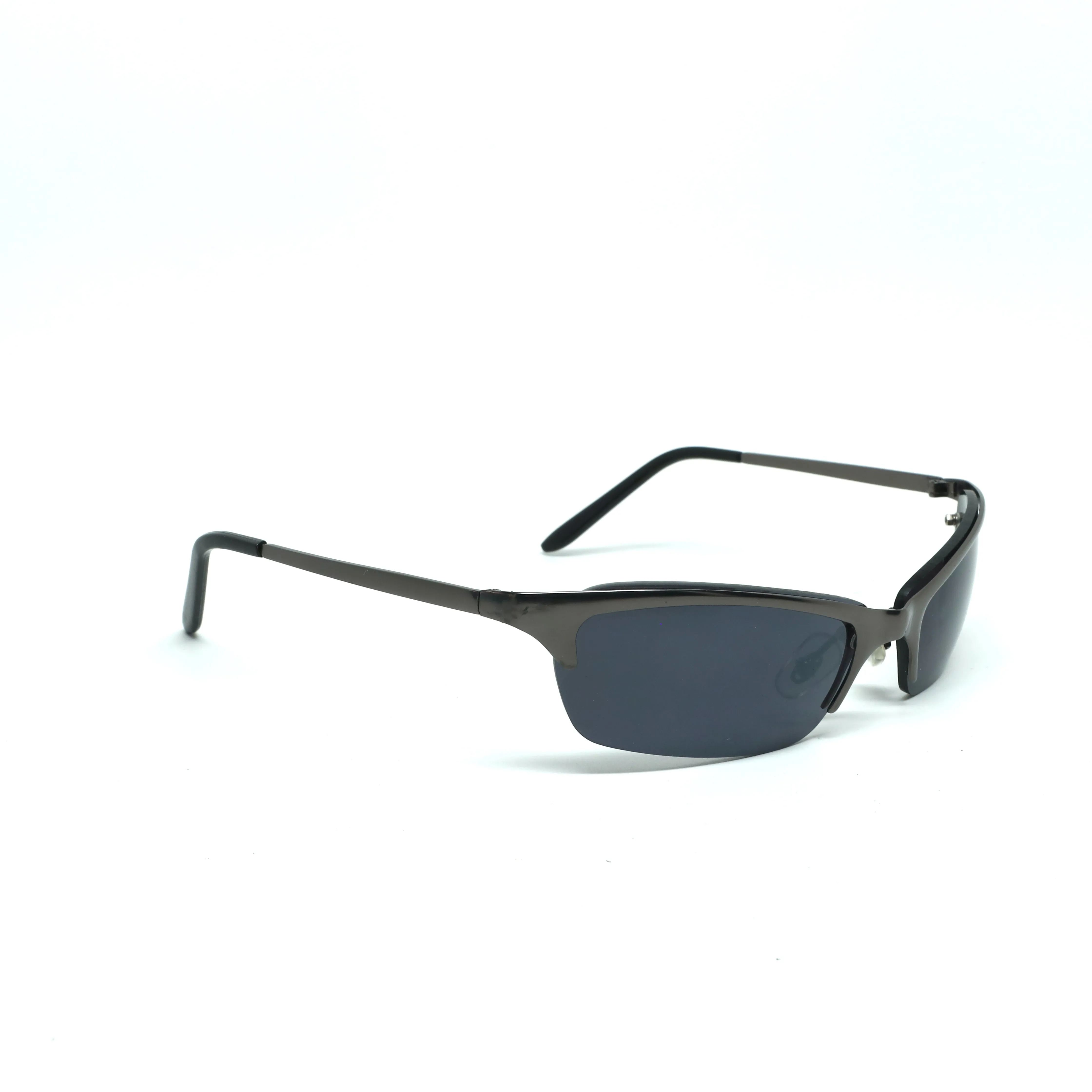 //Style 924// X-Static 2001 Thin Wraparound Sunglasses - Black