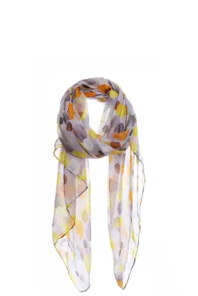 Stylish Chiffon Multi Dots Print Scarf