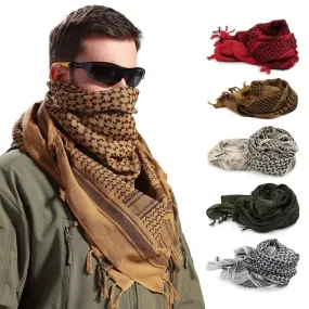 Summer Cycling man Tactical Arab Scarf Unisex Fashion Lightweight Hijab Scarf Spring Army Plaid Head Scarf Keep Warm 2023 New