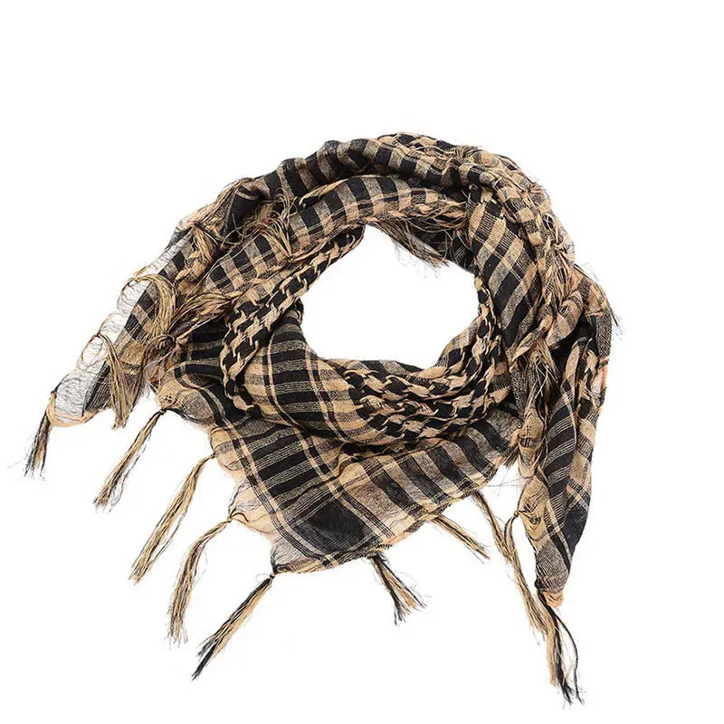 Summer Cycling man Tactical Arab Scarf Unisex Fashion Lightweight Hijab Scarf Spring Army Plaid Head Scarf Keep Warm 2023 New