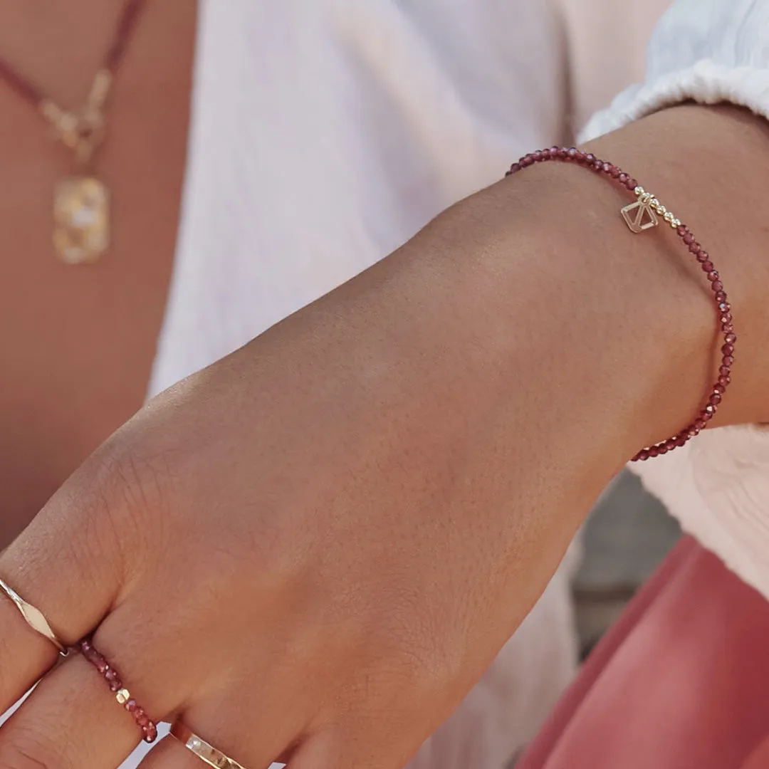 Talisman Bracelet - Red Garnet