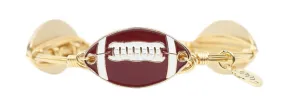 The Football Bangle Bracelet - Garnet