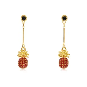 THE PINA DROP EARRINGS- RUBY