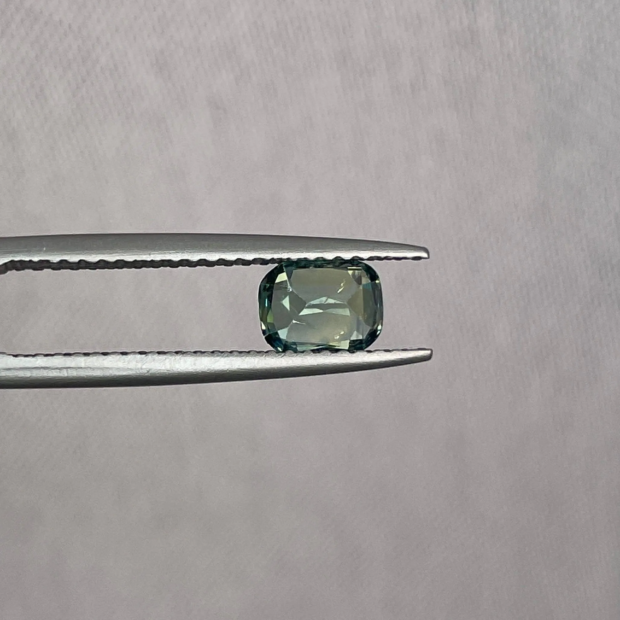 This 1.00 crt Green Sapphire is well cut to bring out the best colour and lustre, and has a perfect colour blend.