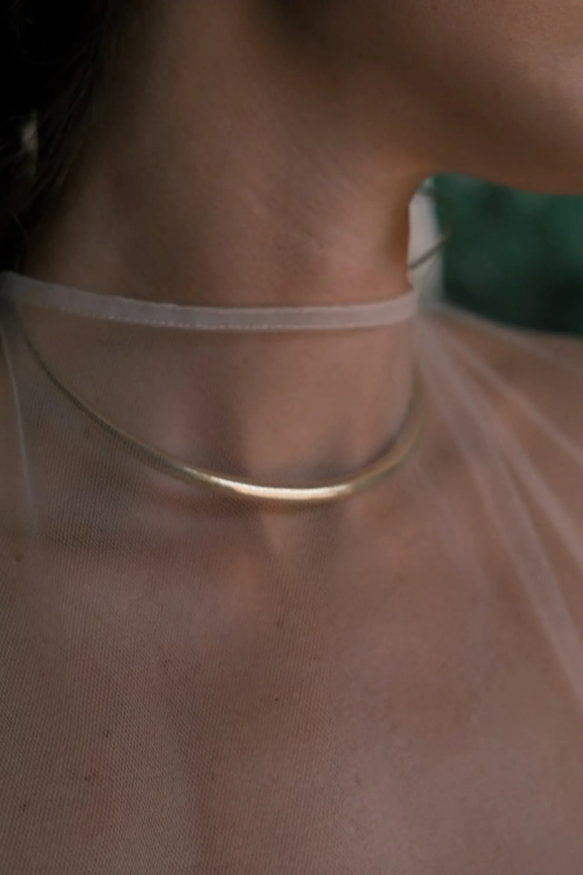 Tusk Choker, Yellow Gold Plate