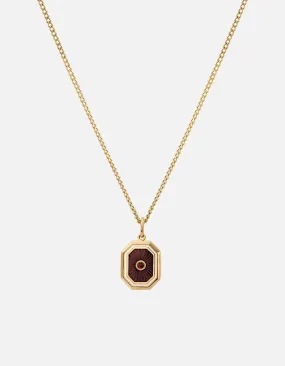 Umbra Garnet Necklace, Gold Vermeil/Red