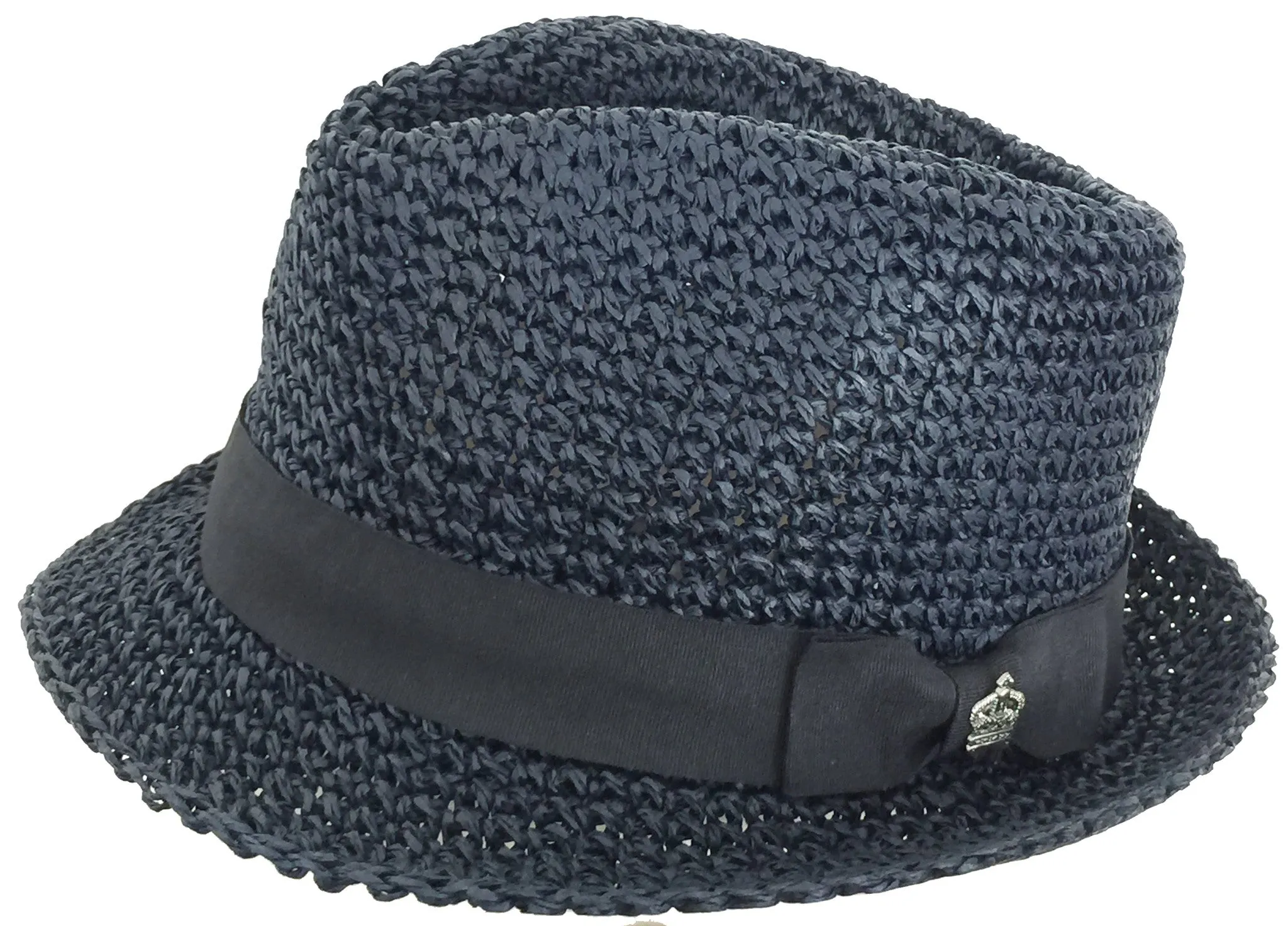 Vintage Christys Crown Crocheted Paper Straw Fedora